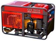 Дизельный генератор с водяным охлаждением GFE-19EA мощностью 13 кВт